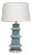 Jamie Young Rowan Table Lamp in Blue Wood Beads For Sale