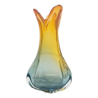 Vase by J. Hospodka for Chribska Glassworks, Former Czechoslovakia, 1960s For Sale