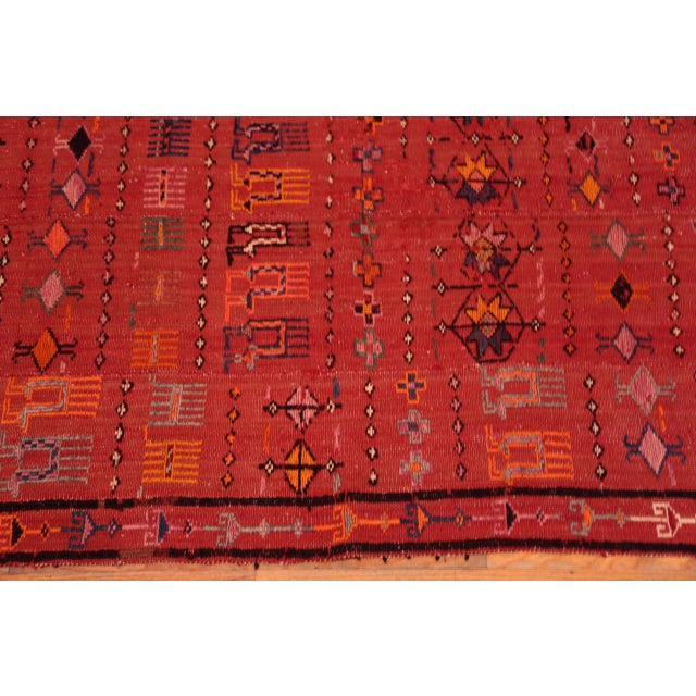 Mid 20th Century Nazmiyal Collection Vintage Persian Gabbeh Flatweave Rug For Sale - Image 5 of 6