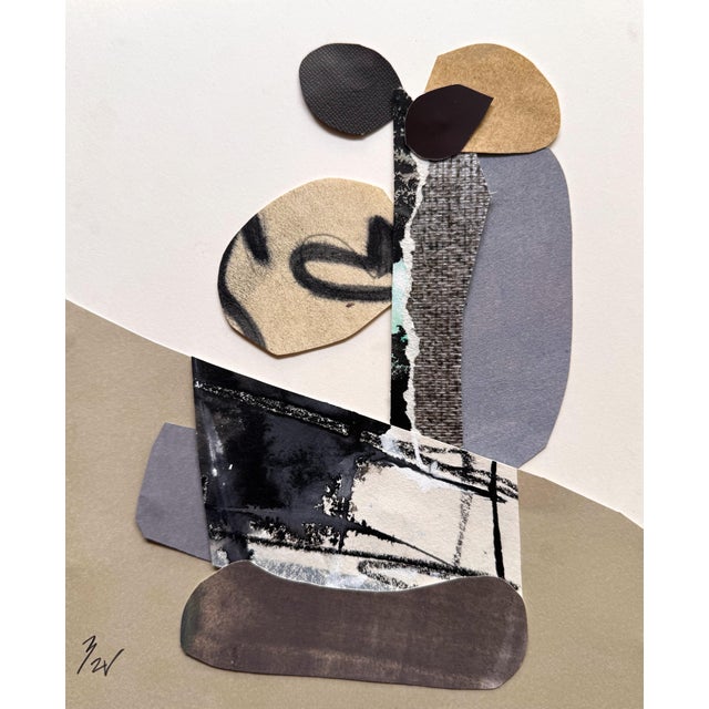 "Vessel 6" Original Mixed-Media Framed Collage on Paper by Zac Woodiel For Sale - Image 10 of 11