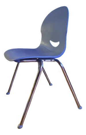 1 Vintage Herman Miller Style Chair by Virco … in Desirable … Blue …Designed by Richard Holbrook
