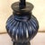 Black Vintage Traditional Fluted Urn Table Lamp in Antique-Style Carved Wood Look For Sale - Image 8 of 18