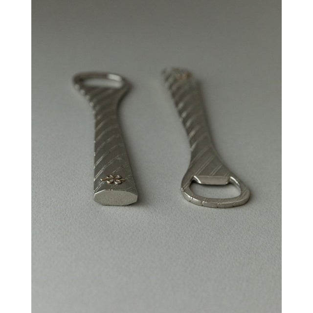 Silver Vintage Silver-Plated Bottle Openers, Set of 2 For Sale - Image 8 of 11