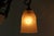 1930s Antique French Art Deco Geometric Wrought Iron and Frosted Glass Chandelier, 1930 For Sale - Image 5 of 15