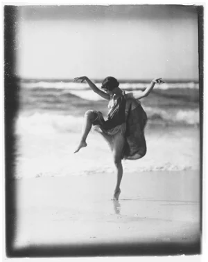 Contemporary Reproduction Print of 1920s Modern Dancer on Beach