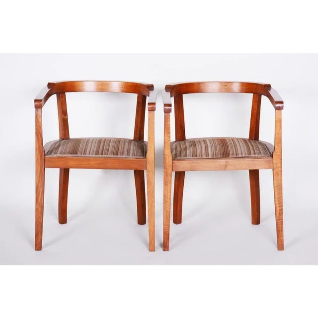 Set of Art Deco Armchairs in Walnut, 1920s For Sale - Image 6 of 6