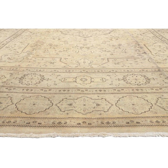 Mid 20th Century Oversized Vintage Persian Tabriz Rug, 13'09 X 18'10 For Sale - Image 4 of 10