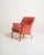 Pink leather armchair with bentwood frame and removable cushion. Designed by Arne Norell in 1967, Norell label present....