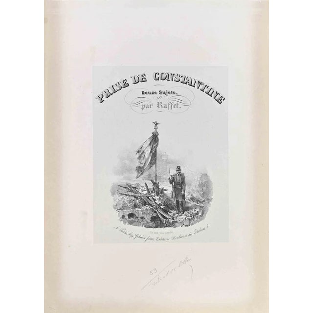 Auguste Raffet, Prise De Constantine, Frontispiece, Lithograph, 1837 For Sale