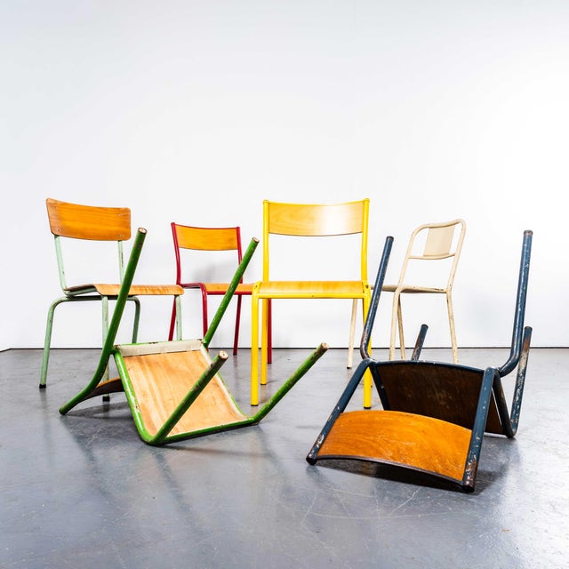 Stacking Dining Chairs, 1950s, Set of 4 For Sale - Image 3 of 13