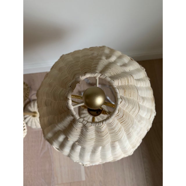 Lillian August Natural Woven Rattan Table Lamps a Pair Chairish