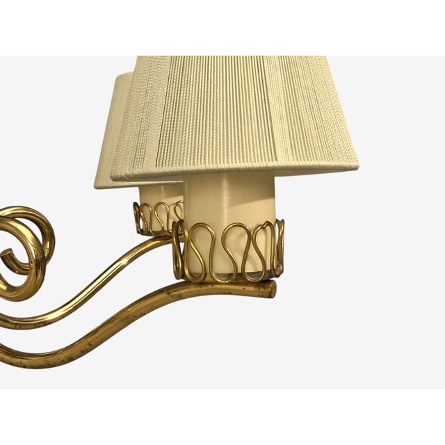 Danish Modern, Chandelier, Patinated Brass, Denmark, 1950s For Sale - Image 11 of 13