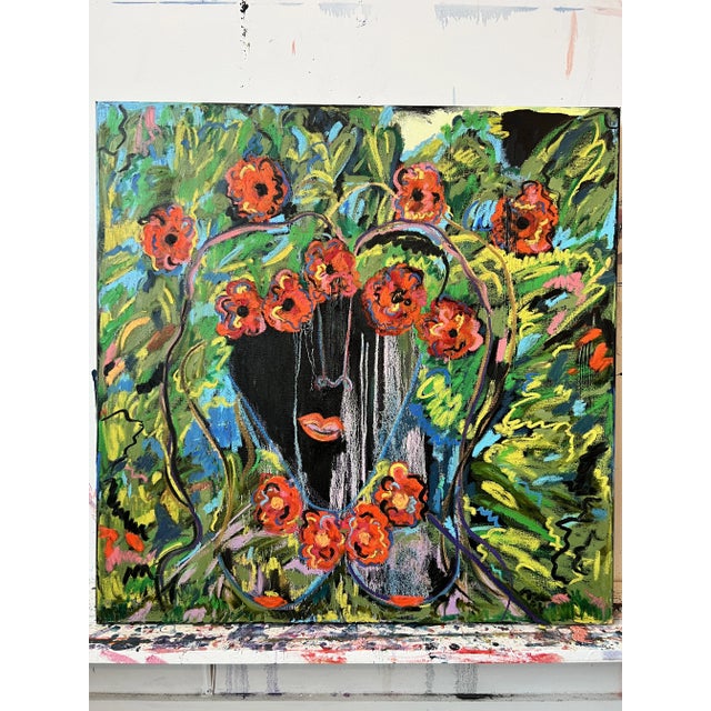 "I Waded Through" Contemporary Abstract Figurative Painting by Monica Shulman For Sale - Image 4 of 12