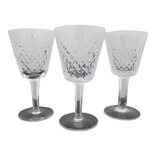 Waterford Crystal Alana Claret 5 7/8" Wine Glass Set of 3 For Sale