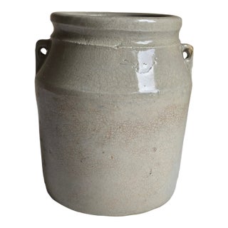 Antique Stoneware Crock Pottery Storage Butter Churn For Sale
