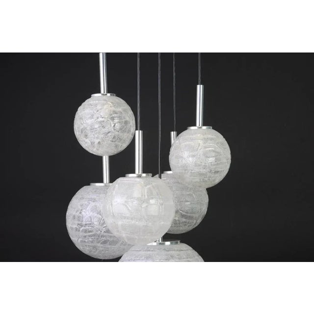Large German Murano Glass Cascading Chandelier from Doria, 1970s For Sale - Image 3 of 7