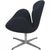 Swan Chair in Black Hallingdal Fabric by Arne Jacobsen, 2006 For Sale - Image 12 of 16