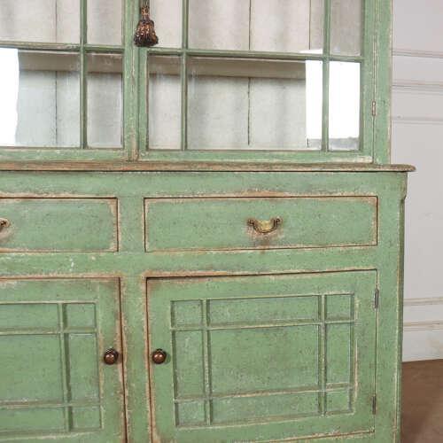 English West Country Glazed Kitchen Dresser For Sale - Image 5 of 12