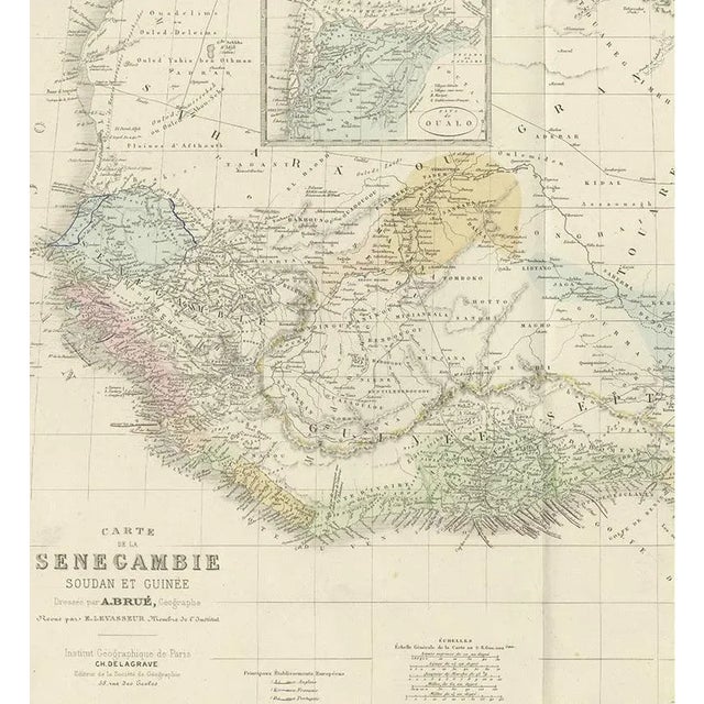 Antique Map of Western Africa by Levasseur, 1875 For Sale - Image 3 of 6