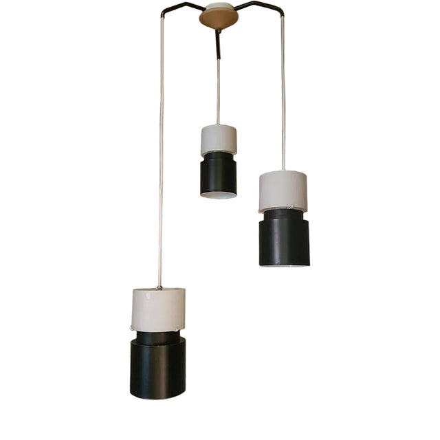 Mid-Century Triple Pendant Lamp For Sale