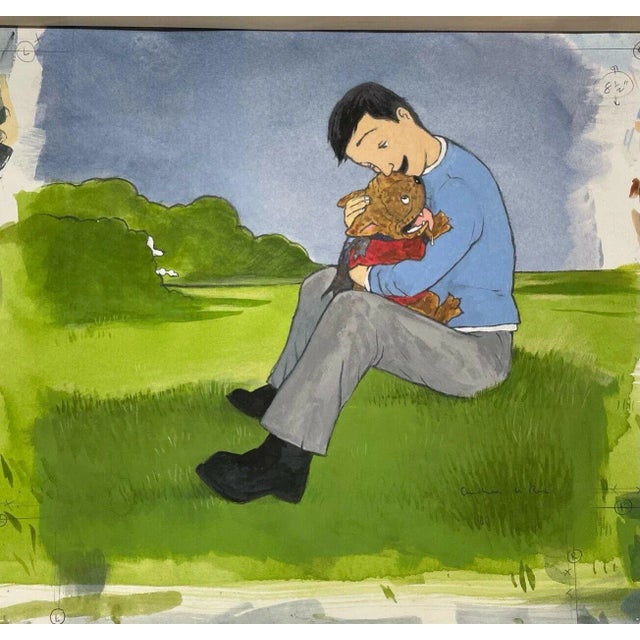 Early Gender Positive Book Original Illustration Painting - Andrea U'ren Pugdog For Sale - Image 9 of 13