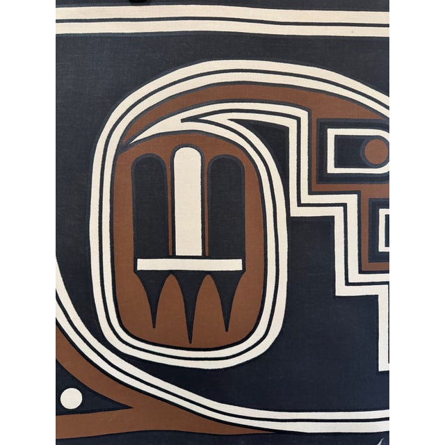 1960s Lars Hawkes Indigenous Northwest Coast Style Graphic Panel For Sale - Image 4 of 10