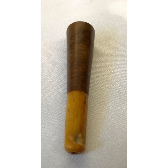 Midcentury Burled Walnut Hand-Carved Cigarette Holder For Sale - Image 4 of 6