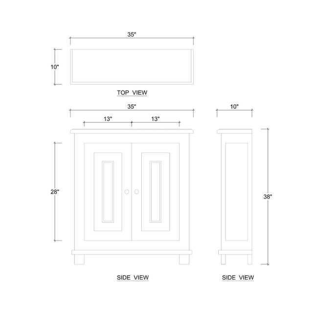 Rustic Farmhouse Side Cabinet - Walnut Finish For Sale - Image 9 of 9