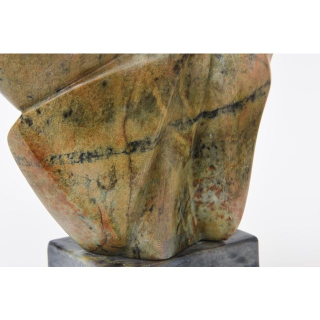 Stone 1990's Abstract Marble Sculpture Signed and Dated For Sale - Image 7 of 11