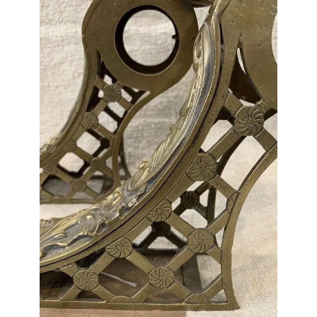 Late 19th Century Gilt Bronze Curtain Pole Holders, Set of 2 For Sale - Image 5 of 7