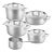 Mepra Attiva 10-Piece Cookware Set, Pewter For Sale