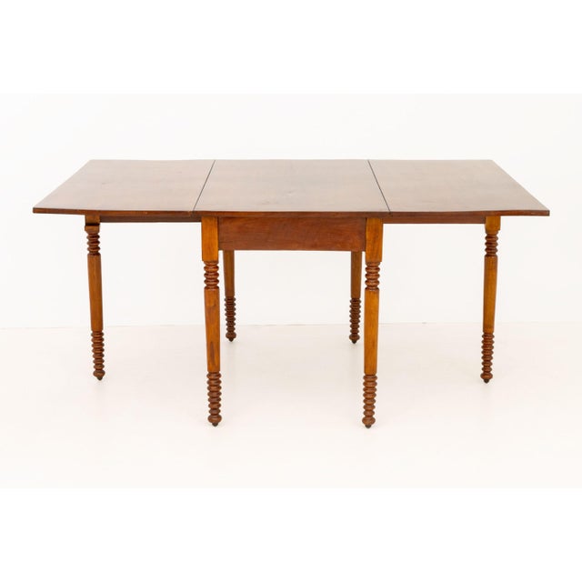Late 19th Century American Maple Drop Leaf Dining Table For Sale - Image 5 of 9