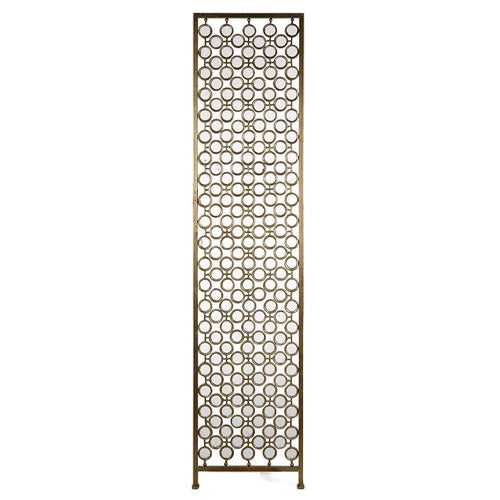 Mirrored Brass Wall Panel For Sale