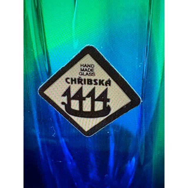 Mid-Century Modern Chrisbka Josef Hospodka Vintage Hand Blown Glass Art Vase For Sale - Image 3 of 6