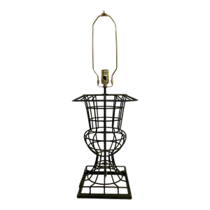 Large Welded Wire Urn Form Lamp