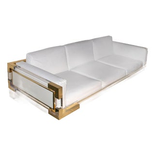 Vintage White Sofa by Charles Hollis Jones, 1970s For Sale