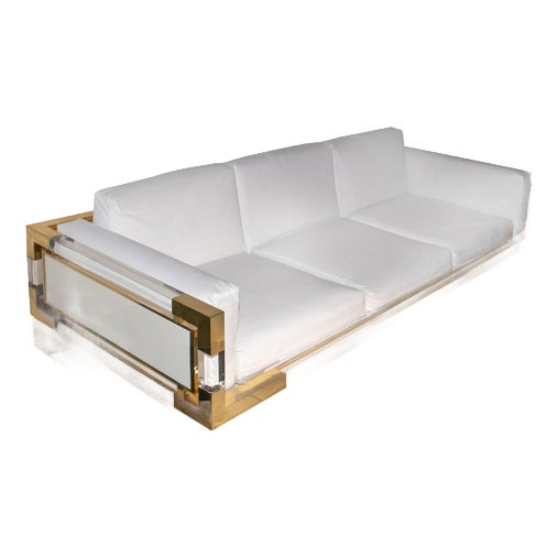 Vintage White Sofa by Charles Hollis Jones, 1970s For Sale