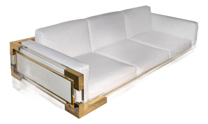 Vintage White Sofa by Charles Hollis Jones, 1970s