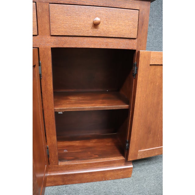 Hunt Country Furniture Brandywine Hall Quarter Sawn Oak Buffet For Sale - Image 14 of 18