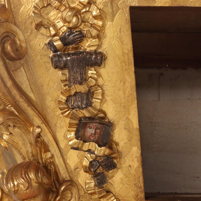 Goldenrod Italian Case in Carved Gilded Linden Wood For Sale - Image 8 of 16