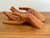 Vintage Carved Wooden Human Hands Business Card Holder For Sale - Image 6 of 12