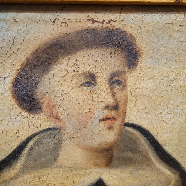 Castilian School Artist, Saint Thomas Aquinas, 1700s, Oil on Canvas, Framed For Sale - Image 7 of 18