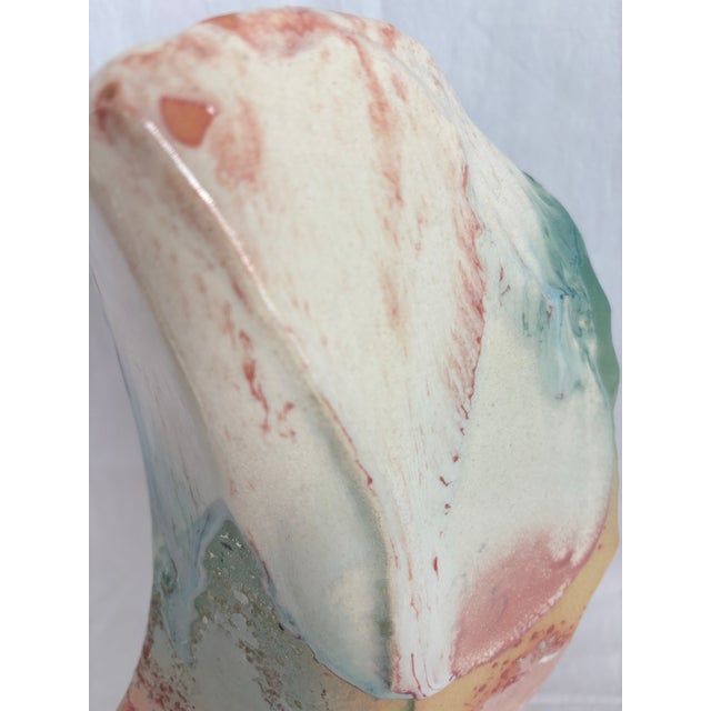 1980s Tony Evans “Ancient Sands” Raku Abstract Vase #11 For Sale In Orlando - Image 6 of 12