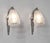 1930s Schneider Pair of French Art Deco Floral Nickel Bronze Wall Sconces - 1930s For Sale - Image 5 of 8