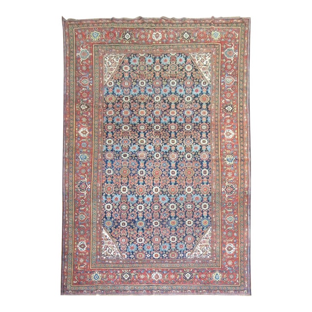 Antique Persian Mahal Rug - 9'4" x 13'10" For Sale