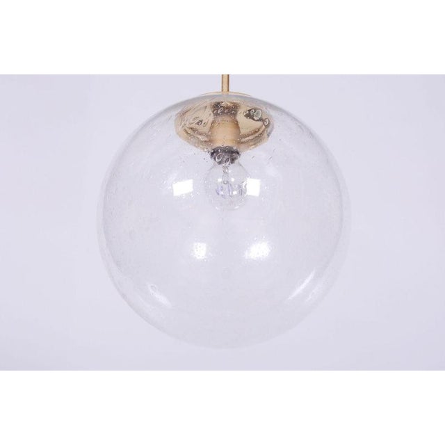 1960s Mid-Century Chandelier in Glass and Brass from Kamenický Šenov, Czech, 1960s For Sale - Image 5 of 11