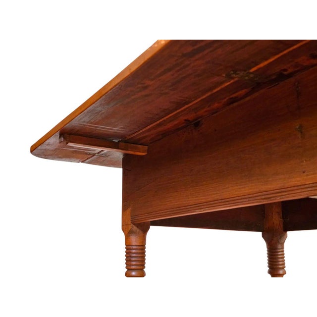Brown Mid 20th Century French Provincial Louis Philippe Period Fruitwood Drop-Leaf Table For Sale - Image 8 of 16
