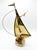Mid-Century Modern Vintage Mid-Century Brass & Onyx Sailboat Sculptures - Set of 4 (DeMott, Curtis Jeré, Sculptura) For Sale - Image 3 of 10