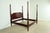 English Baker Furniture Historic Charleston Collection Georgian Carved Mahogany King Size Poster Bed For Sale - Image 3 of 12
