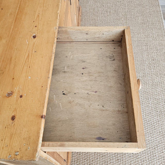 Antique English Pine Dresser Base & Plate Rack - Circa 1870 For Sale - Image 12 of 17